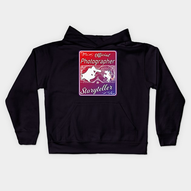 Official Photographer Storyteller Kids Hoodie by AtkissonDesign